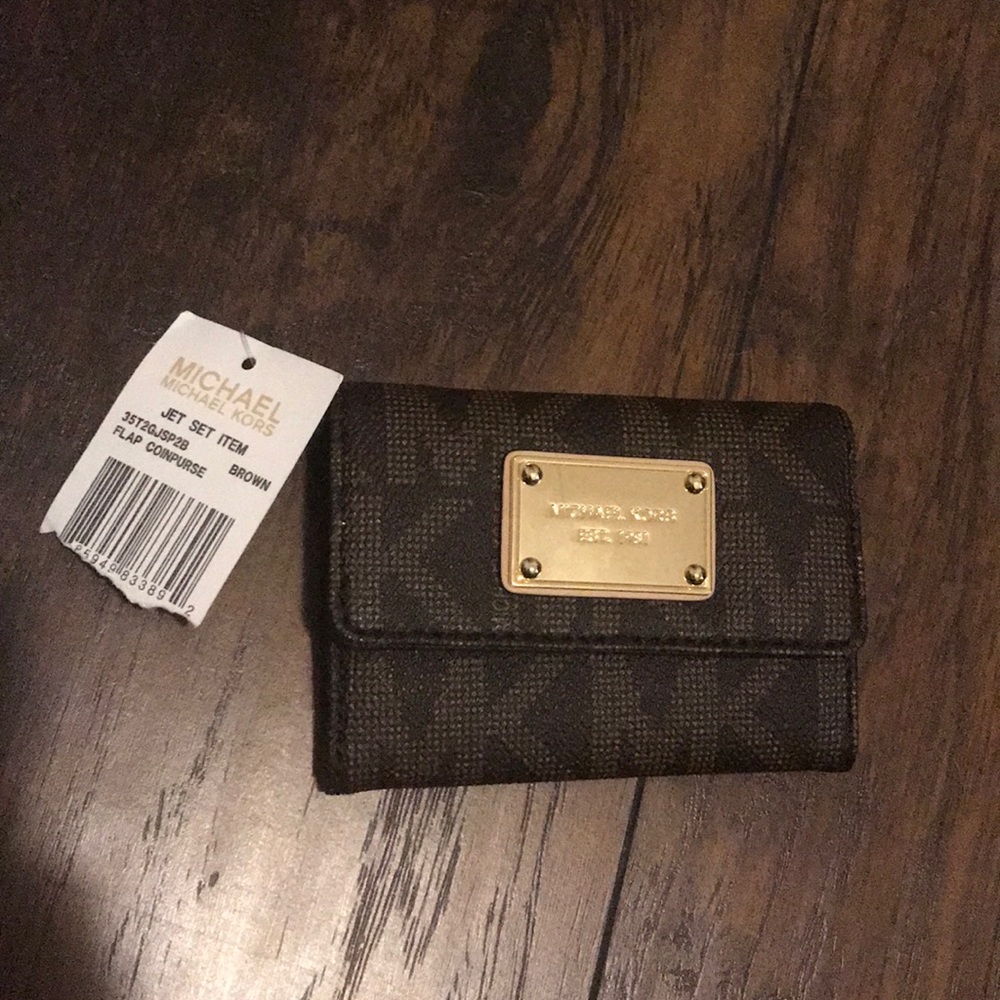 NWT Michael Kors jet set coin purse / wallet